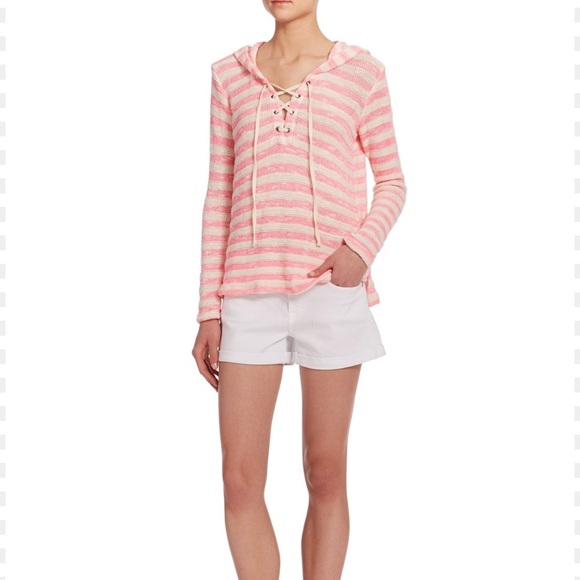 Splendid Ohana Pink Stripe Hoodie - Picture 1 of 8